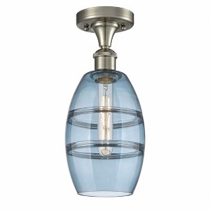 Vaz - 1 Light Semi-Flush Mount In Industrial Style-9.38 Inches Tall and 5.88 Inches Wide - 1 of 1