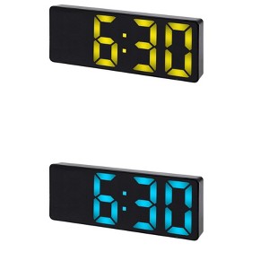 REGALWOVEN 2 Pcs Small Digital Corded Dimmable Electric Alarm Clock 6.3 x 2.4 x 1 Inches - 1 of 4
