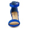 Allegra K Women's Open Toe Adjustable Ankle Strap Block Low Heel Sandals - 2 of 4