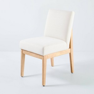 Upholstered Natural Wood Slipper Dining Chair - Hearth & Hand™ with Magnolia - 1 of 4