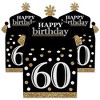 Big Dot of Happiness Adult 60th Birthday - Gold - Treat Box Party Favors - Birthday Party Goodie Gable Boxes - Set of 12 - 2 of 4