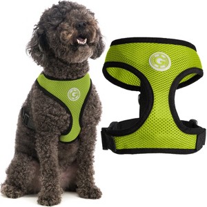 Gooby Soft Mesh Harness, Small Dog Harness with Breathable Mesh, Green, Large - 1 of 1