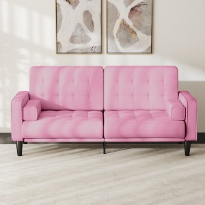 Kayamas 70" Small Loveseat Sofa Small Couch for Living Room, Comfy Love Seat with Removable Washable Cover and Solid Wood Frame - 1 of 4