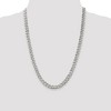 Black Bow Jewelry Men's 7.5mm, Sterling Silver Solid Pave Curb Chain Necklace - 2 of 4