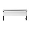 Emma and Oliver Heavy-Duty Flip Top Training Table with Nesting Design, Privacy Panel, T-Legs, Tabletop, Metal Frame - 3 of 4