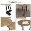 NicBex 27.56" Round Nesting Coffee Table Set of 2,End Table with Metal Base,Space-Saving Coffee Table,Center Table for Living Room,Bedroom - 4 of 4