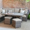 Leisure Made Walton 7pc Wicker Sectional in Tan Fabric - image 3 of 4