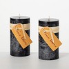 6" Vance Kitira Black Timber Pillar Candle - 2 of 4