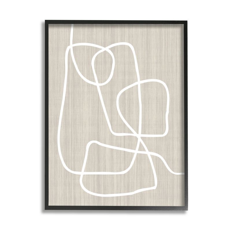 Stupell Industries Linen and Lines Abstract Framed Giclee Art, 1 of 7