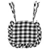 Annie Buffalo Check Black Ruffled Chair Pad 16.5x18 - 2 of 4