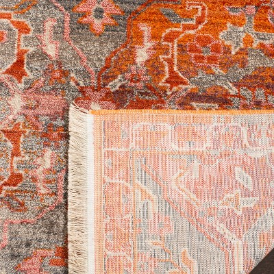 Vintage Floral Multicolor Synthetic Runner Rug