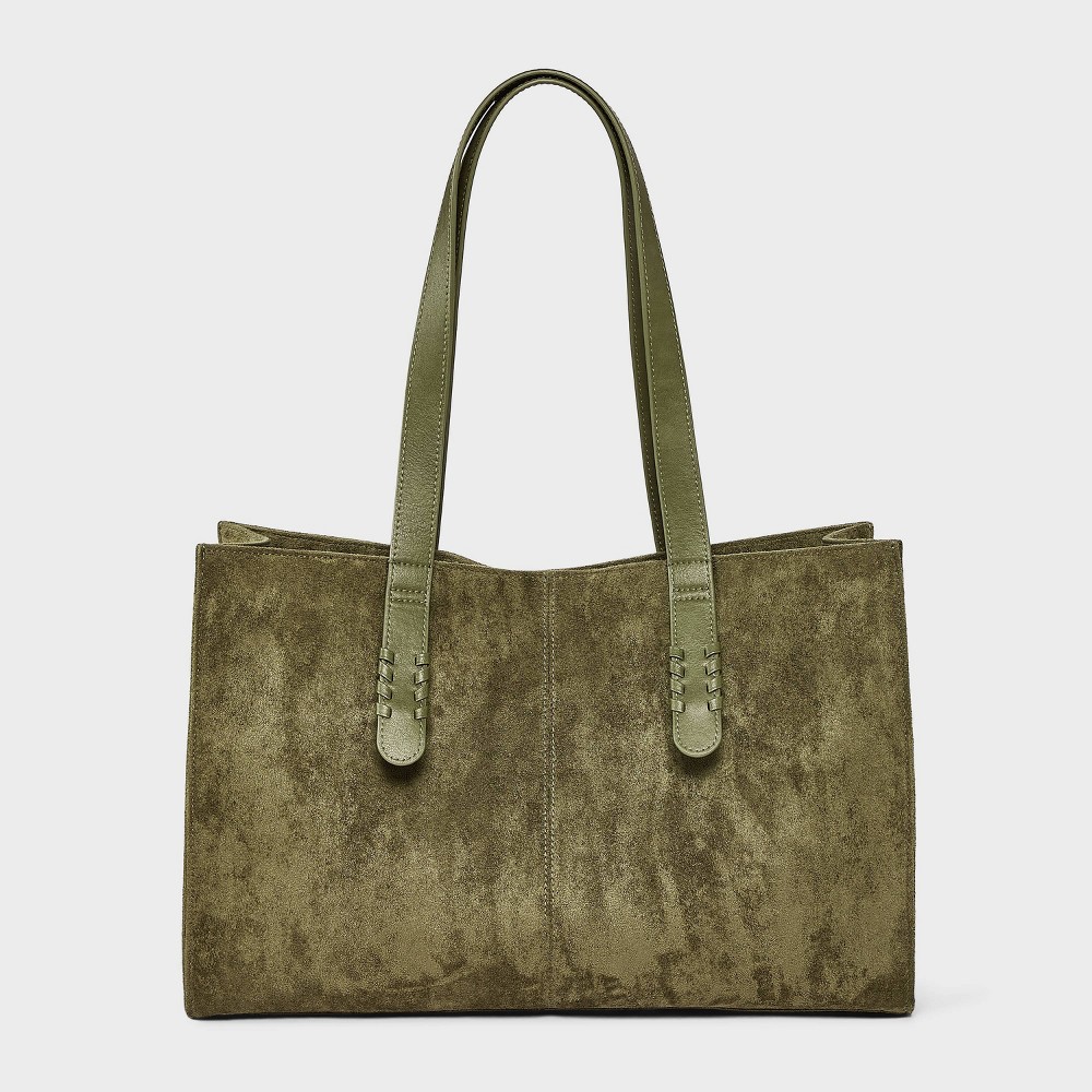 Faux Suede Casual Tote Bag - Universal Thread™ Green
