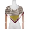 Elerevyo Women's Striped Satin Square Silk Scarves Neckerchief 35.4"x35.4" - 2 of 4