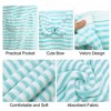 Unique Bargains Shower Wrap Towel for Women Adjustable Bath Wrap with Pocket Coral Fleece 1 Pc - 3 of 4