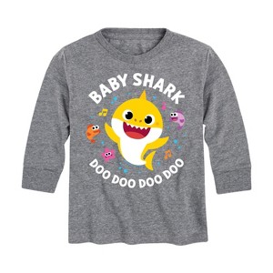 Boys' - Baby Shark - Baby Shark Doo Doo Doo Doo Long Sleeve Graphic T-Shirt - 1 of 4