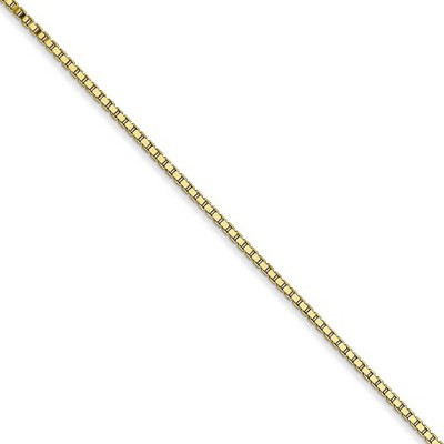Black Bow Jewelry 1.1mm, 10k Yellow Gold, Box Chain Necklace