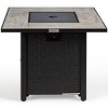 Tangkula 50,000 BTU Square Outdoor Propane Fire Pit Table with Waterproof Cover Lava Rock - 4 of 4