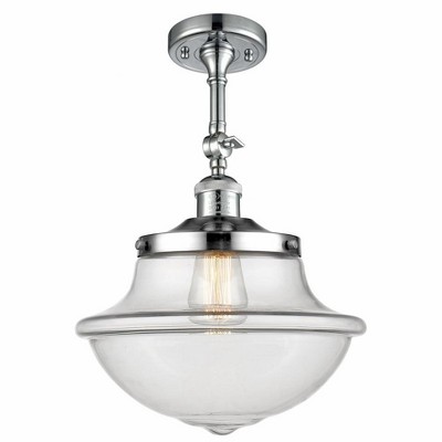 Oxford - 1 Light Adjustable Semi-Flush Mount In Traditional Style-15.5 Inches Tall and 11.75 Inches Wide