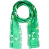 CTM Women's St. Patrick's Day Clover Print Holiday Lightweight Scarf - 4 of 4