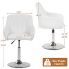 VECELO Modern PU Leather Accent Chair, Vanity Makeup Chair with Gold Metal Frame, Upholstered Armchair for Living Room or Bedroom, White - 2 of 4