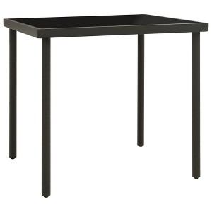 vidaXL Outdoor Dining Table Black and Anthracite - 1 of 4