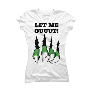 Junior's Design By Humans Let the monster out halloween By ArtStyleAlice T-Shirt - 1 of 3