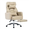 COWLOWN Ergonomic Swivel Office Chair, Reclining Executive Chair with Footrest & Lumbar Support - 2 of 4