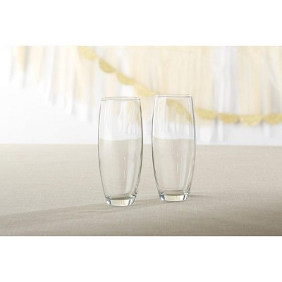 4 Pack Iridescent Champagne Flutes, Stemless Wine Glasses for