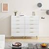 Fluted Dresser for Bedroom with Drawers, Wooden Chest of Drawers with Metal Handle - 3 of 4