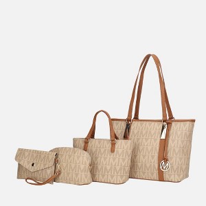 MKF Collection Marimar  M Signature Vegan Leather Women’s Tote – 4 Pcs set Handbag by Mia K - 1 of 4