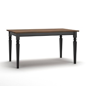 Owingsville Rectangular Dining Room Table Wood/Black/Brown - Signature Design by Ashley: Modern Style, Seats 6, Non-Extension - 1 of 4