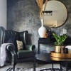 FONTOI Gold Metal Round Bathroom Wall Mirror, Elegant Circular Vanity Mirror, Functional Accent for Bathroom or Living Room Spaces, Gold, 30"*30"*1.1" - 3 of 4