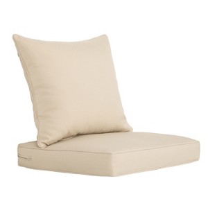 ARTPLAN Indoor/Outdoor All Weather Chair Cushions Set Deep Seat Back Pillows Outdoor Cushions for Patio Furniture - 1 of 4