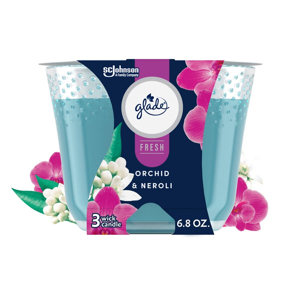 Glade 3 Wick Candle - Orchid & Neroli - 6.8oz of pack 2 