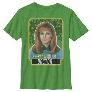 Boy's Star Trek: The Next Generation St. Patrick's Day Lucky Doctor Beverly Crusher T-Shirt - 1 of 4