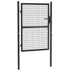 vidaXL Mesh Garden Gate Galvanized Steel 39.4"x68.9" Gray - 2 of 4