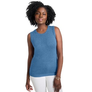 Jessica London Women's Plus Size Sleeveless Cashmere Shell - 1 of 4