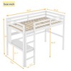 Double loft bed with desk and shelf Constructed for Durability - 4 of 4