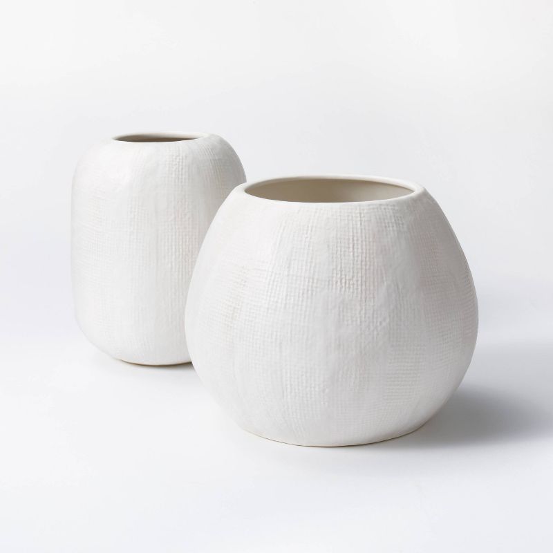 Tall White Textured Vase - Threshold&#8482; designed with Studio McGee, 4 of 6