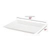 Smarty Had A Party 11" x 16" White Rectangular Plastic Serving Trays - 24 pcs - 3 of 4