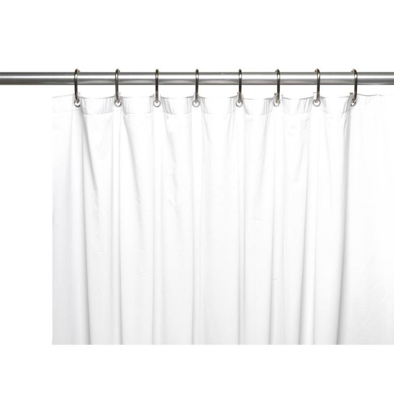 PVC Shower Curtain Liner 3 Gauge Metal Grommets 72in x 72in by Carnation Home Fashions, 1 of 5