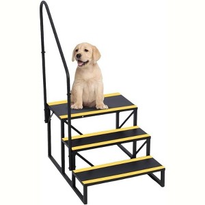 2/3/4/5 Step RV Step Stool with Handrail – Portable Pool Ladder with Non-Skid Tapes, Camper Steps for RV, Mobile Home - 1 of 4