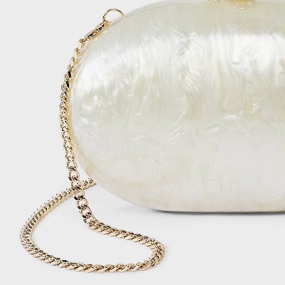 Сумки A New Day Acrylic Marbled Kiss Lock Minaudiere Clutch - A New Day™ White — фото 5