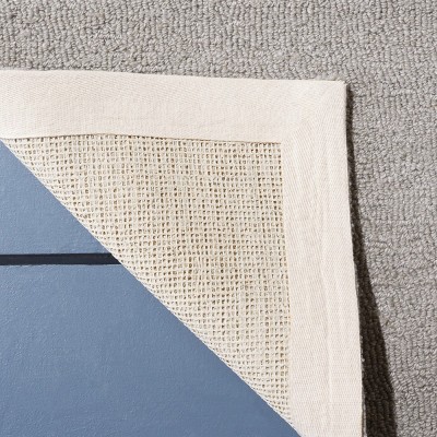 Gray Tufted Handmade Washable Non-slip Wool Rug 4' x 6'