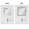 Amanti Art Mirror Makeover Bathroom Mirror Frame Border Kit - Fully Assembled Peel and Stick Frame - Mirror NOT Included - Dove Greywash Narrow Trim - 4 of 4