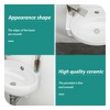 ONWITH 16x11 Inch White Ceramic Rectangle Wall Mount Bathroom Sink with Single Faucet Hole - 4 of 4