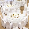 RCZ Décor Elegant Round Table Cloth - Made With High Quality Polyester Material, Beautiful White Tablecloth With Durable Seams - 2 of 3