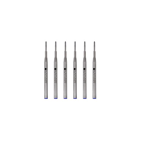 Monteverde Ballpoint Pen Refill Medium Point Blue Ink 6 Pack (m133bu) :  Target