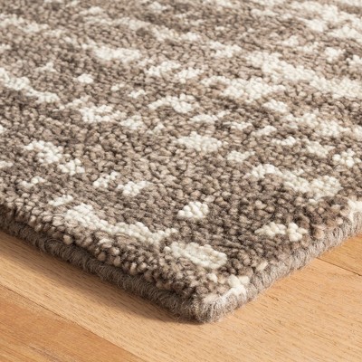 Shepherd Grey Hand-Knotted Wool Rectangular Rug, 8' x 10'