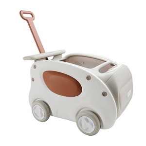 Topteng Ride On Push Car, Toddler Sliding Car, Walker Push-Along, Khaki - 1 of 4